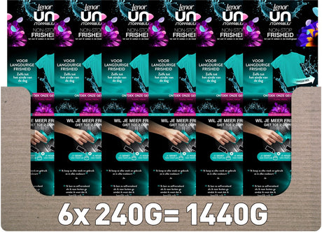 Lenor Unstoppables Duft-Booster Frischer Duft – 6 x 240 Gramm – Waschparfüm