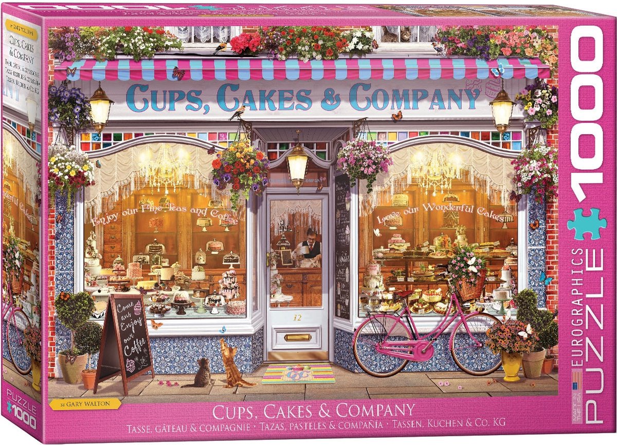Eurographics - Tassen, Kuchen Co. [Tassen, Kuchen Unternehmen] – Garry Walton – 1000 Teile 68 x 48 cm (B x H) – Puzzle