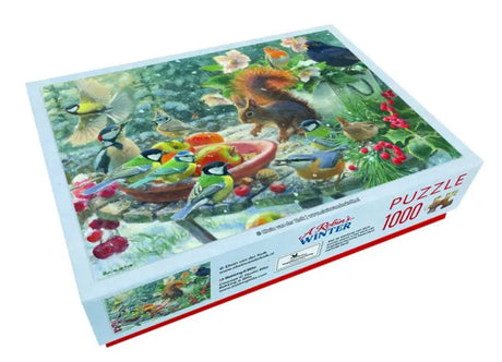 Bekking blitz puzzel (1.000 stukjes): a robins winter, elwin van der kolk, vogelbescherming nederland