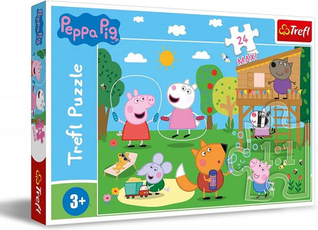 Trefl Fun in the Grass Peppa Pig 24 Maxi-Teile-Puzzle – 24 Teile – ab 3 Jahren