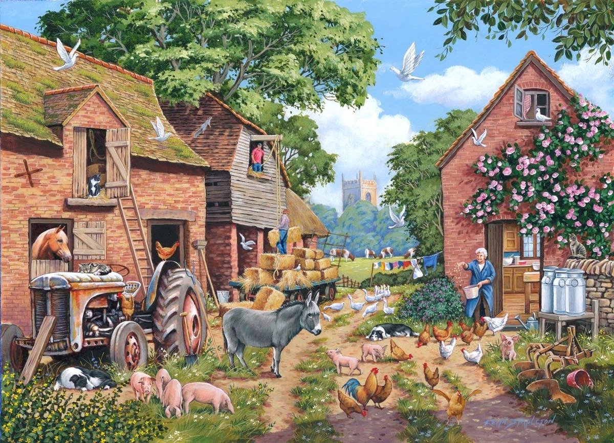 House of Puzzles Nr. 24 – Bauernhof-Fokus-Puzzle 1000 Teile