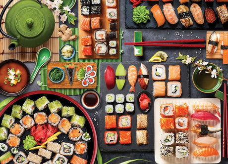 Eurographics - Sushi-Tisch [Sushi-Tisch] - 1000 Teile 68×48cm (B×H) – Puzzle