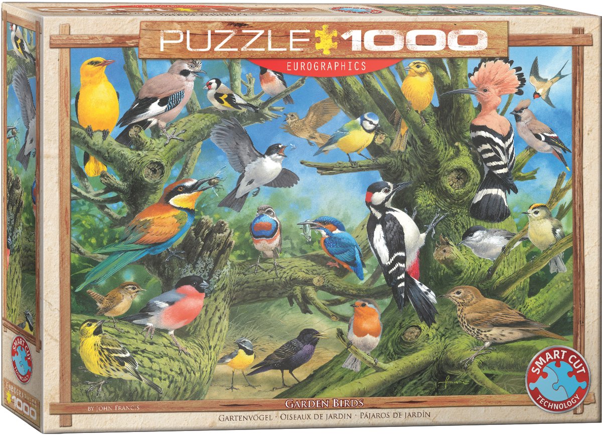 Eurographics – Gartenvögel [Gartenvögel] – John Fransis – 1000 Teile 68×48 cm (B×H) – Puzzle
