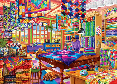 Eurographics – The Quilt Workshop – Bigelow-Illustrationen – 1000 Teile 68 x 48 cm (B x H) – Puzzle