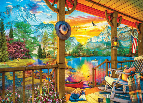 Eurographics – Angeln am frühen Morgen – Dominic Davison – 500 XL-Teile 68 x 48 cm (B x H) – Familienpuzzle