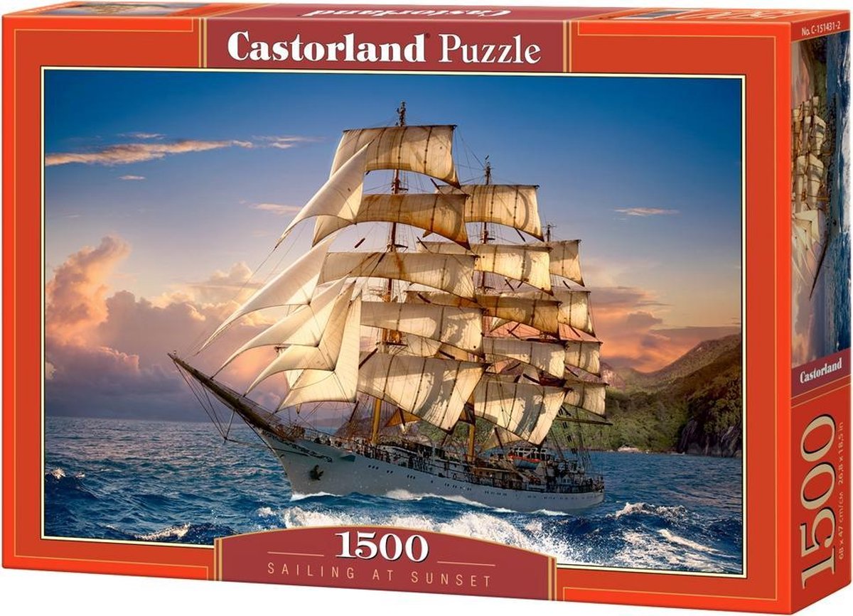 Castorland segelt bei Sonnenuntergang – Puzzle – 1500 Teile – Satin-Finish – perfekte Passform – europäische Qualität