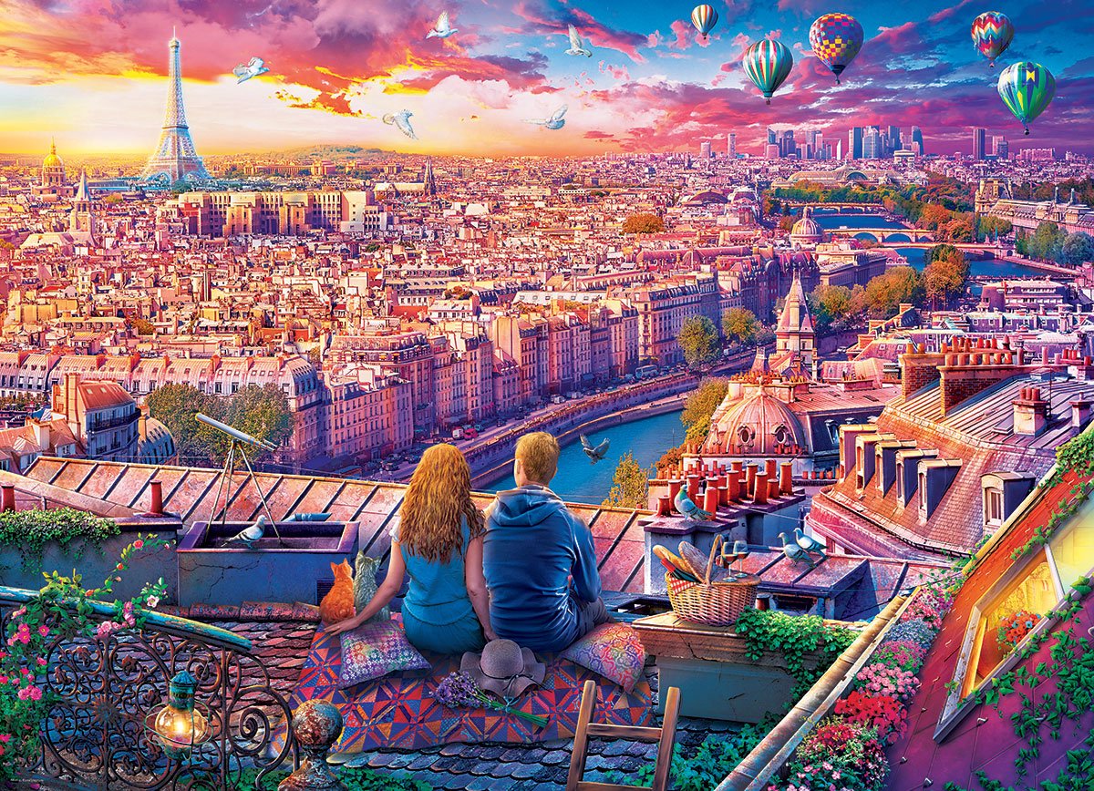 Eurographics – Pariser Dach [Pariser Dach] – Artbeat Studio – 1000 Teile 68 x 48 cm (B x H) – Puzzle