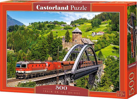 Selecta Castorland-Puzzle „Zug auf der Brücke“, 500 Teile.