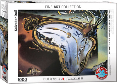 Eurographics - zachte klok op het moment van zijn eerste explosie [montre molle au moment de sa première explosion] - salvador dali - 1000 stukjes 68×48cm (b×h) - fine art legpuzzel