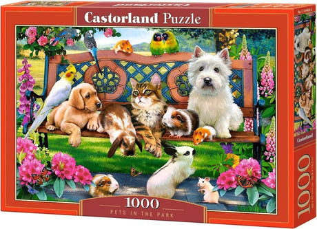 Selecta Castorland Puzzle Haustiere im Park, 1000 Teile.