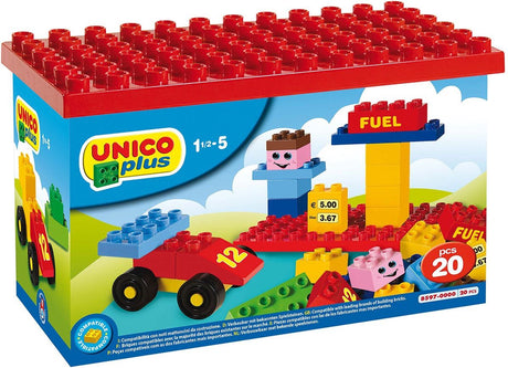 Unico -Set mit Gebäudeplatte, 20dlg