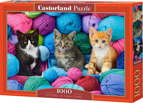 Castorland-Kätzchen im Garnladen – Puzzle – 1.000 Teile – Satin-Finish – perfekte Passform – europäische Qualität
