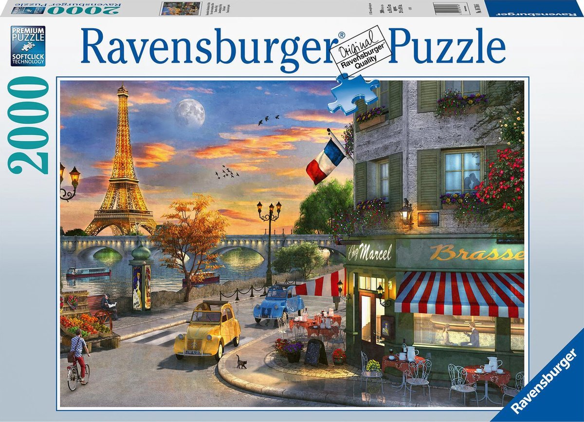 Ravensburger Jigsaw Puzzle Romantischer Abend in Paris, 2000st.