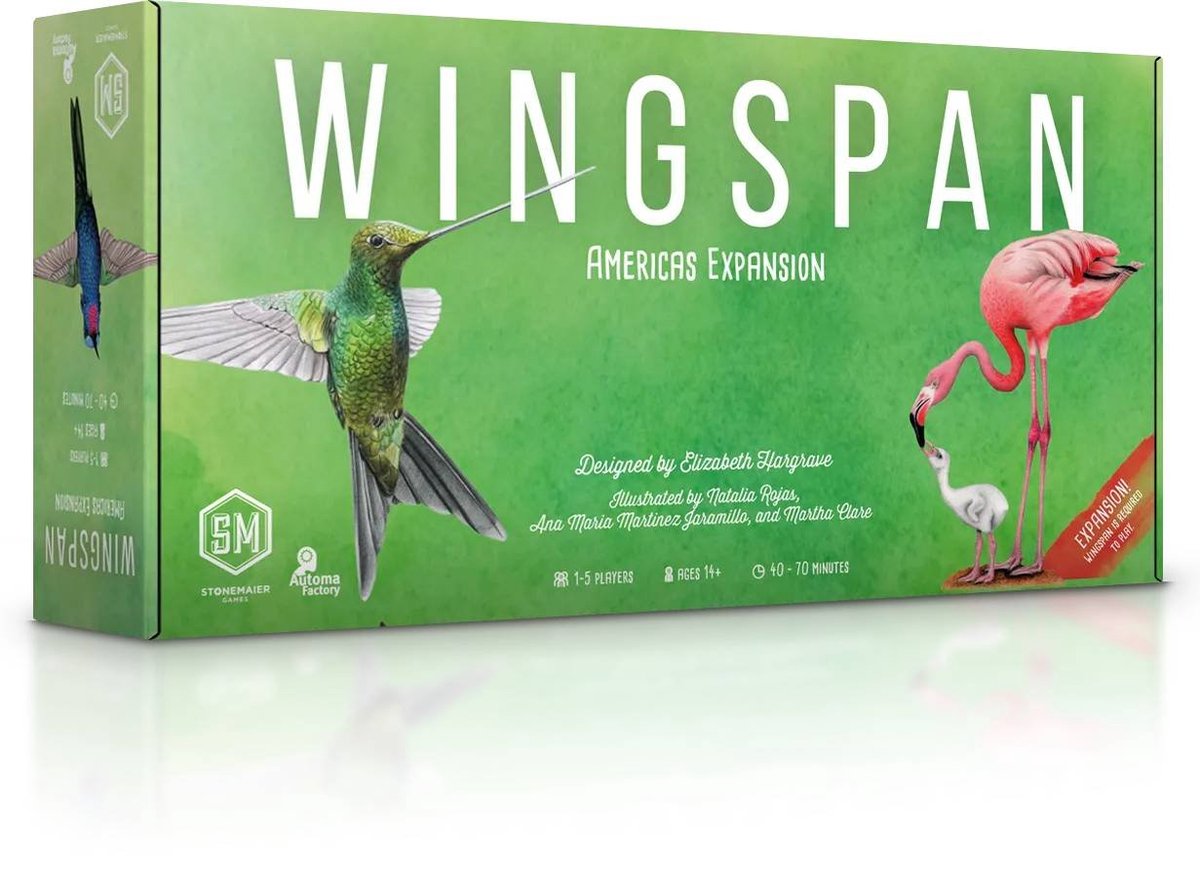Asmodee bordspel wingspan americas uitbreiding - strategisch kaartspel.