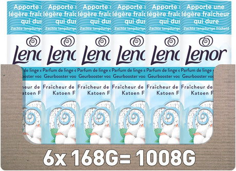 Lenor leichter Duftbooster Cotton Fresh – 6 x 168 Gramm – Waschparfüm