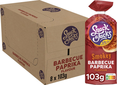 Snack a Jacks Rice Waffle Barbecue Pepper – Snack – 8 x 103 Gramm