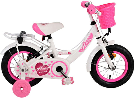 Volare Ashley Kinderfahrrad – Mädchen – 12 Zoll – Weiß – Zwei Handbremsen