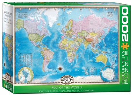 Eurographics - Weltkarte [Weltkarte] - 2000 Teile 97×68cm (B×H) – Familienpuzzle