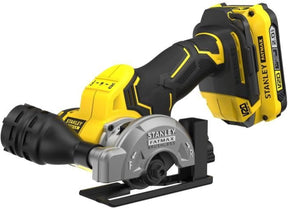 Stanley fatmax mini-cirkelzaag - v20 - sfmcm300d2-qw - 75 mm borstelloos - lithium 18v - 2 accu's 2ah