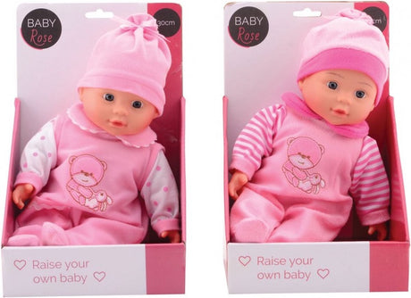 Baby-Rose-Puppe 30 cm. 2 sortiert