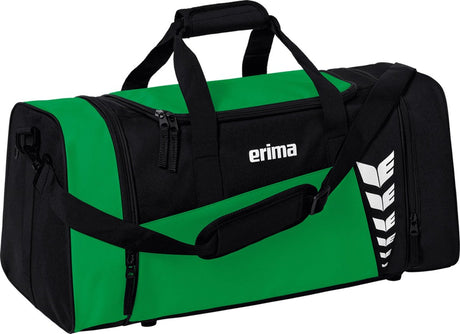 Erima Six Wings (kleine) Sporttasche mit Seitentaschen – schwarzer Smaragd | Größe: s