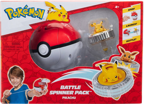 Jazwares Pokémon – Battle-Spinner-Spiel – Pikachu-Pokéball