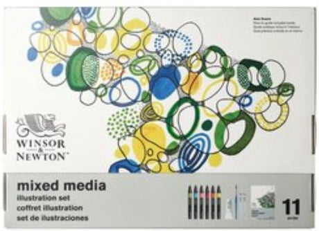 Winsor Newton 0290180 Mixed-Media-Illustrationsset – All-in-One-Kreativset für Illustratoren – 11-teilig