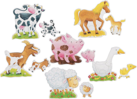 Goki Holzpuzzle -Puzzle -Nutztiere, 25..