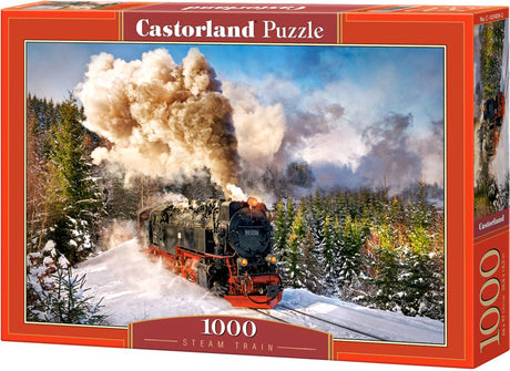 Castorland Dampfeisenbahn – Puzzle – 1.000 Teile – Satin-Finish – perfekte Passform – europäische Qualität