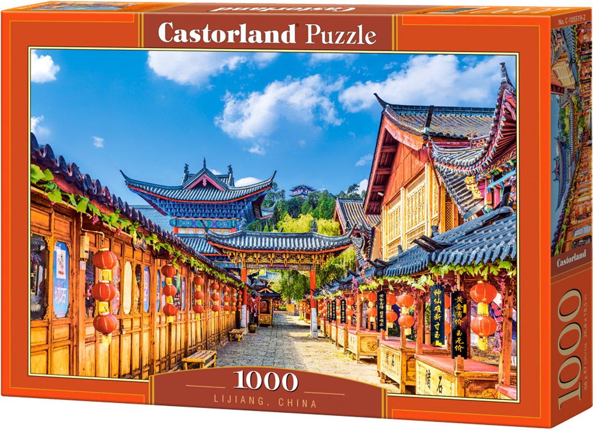 Castorland lijiang, china – puzzel – 1.000 stukjes – satijnen afwerking – perfecte pasvorm – europese kwaliteit