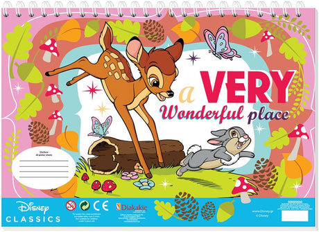 Disney-Bambi-Malvorlagen mit Schablone und Stickerbogen