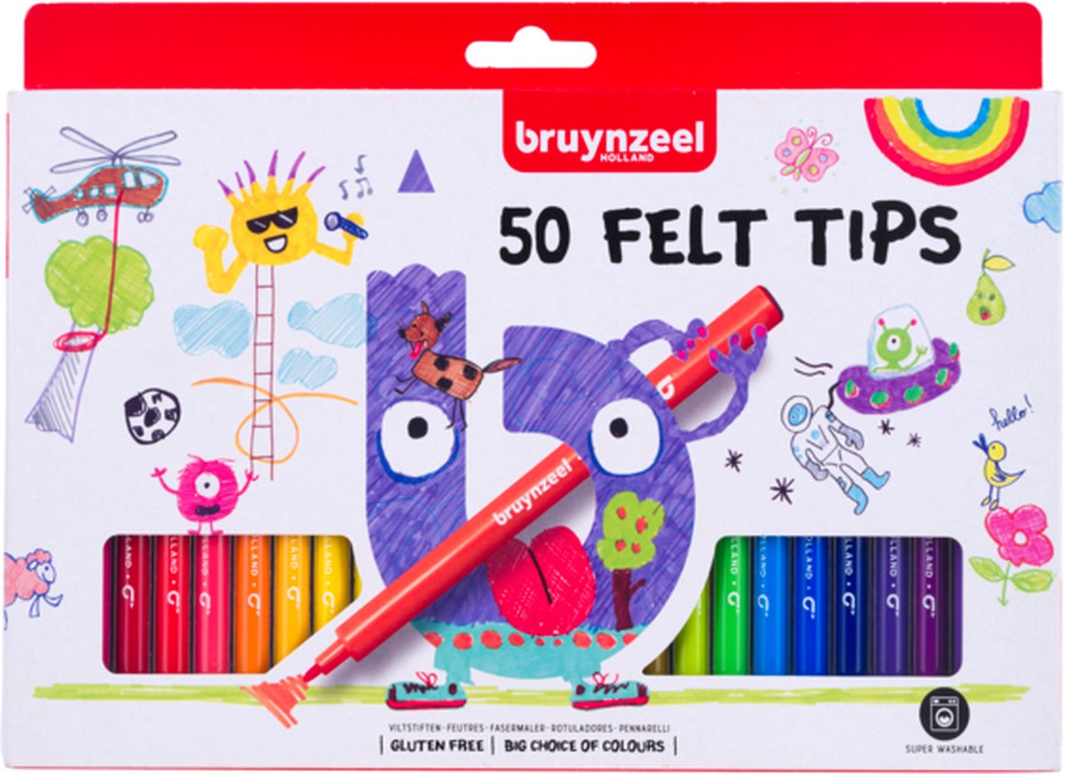 Bruynzeel Filzstifte 50 Stück | 6 Stück