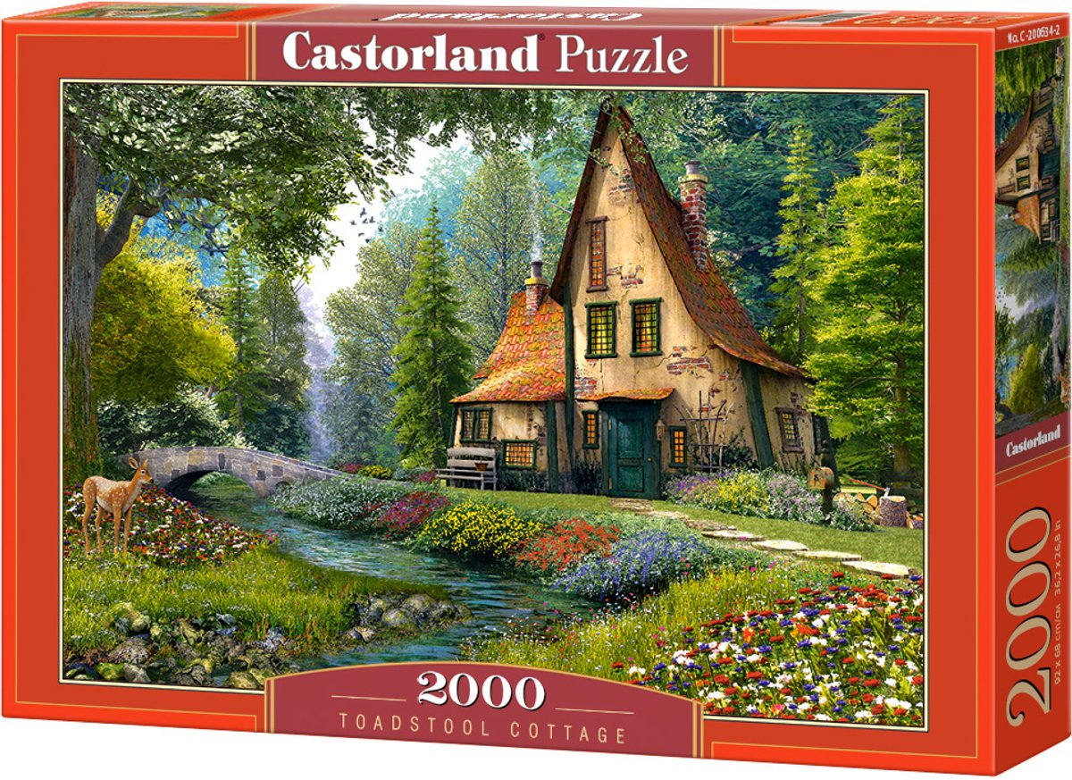 Selecta Castorland Puzzle Fliegenpilz-Hütte, 2000 Teile.