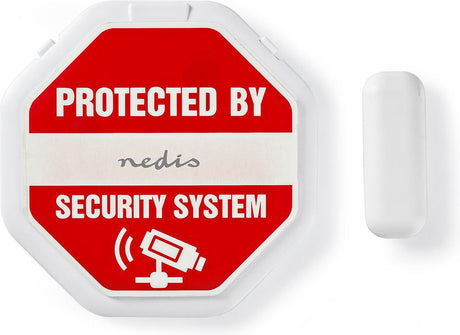 Nedis Tür- und Fensteralarm mit Sirene – Magnetsensor – batteriebetrieben – 2x CR2032 – 85 dB – Weiß