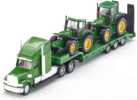 Siku 1837 Tieflader mit John Deere Traktoren