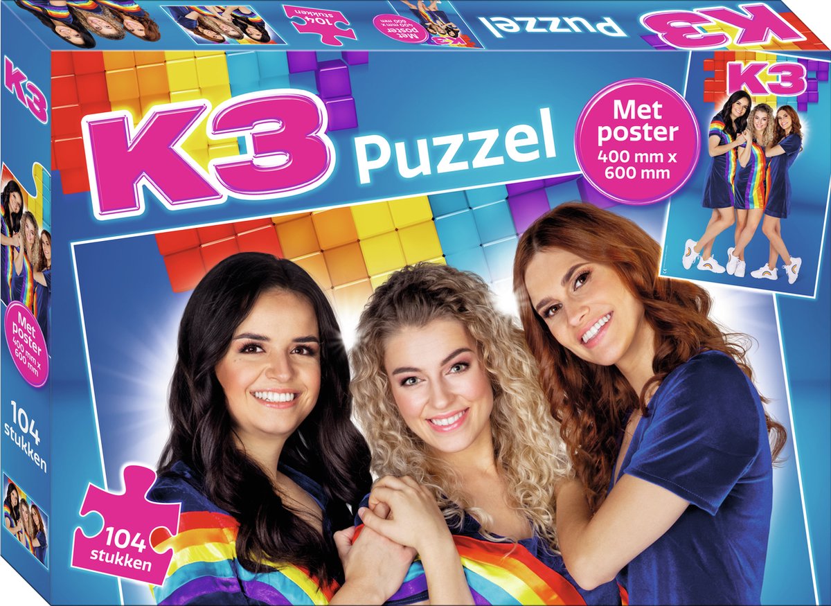 K3-Puzzle mit Poster, 104 Teile.