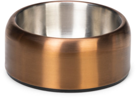 Designed by Lotte Noar Hundefutternapf – Futternapf Trinknapf – spülmaschinenfest – rutschfest – Edelstahl – Bronze – 470 ml