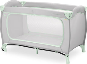 Hauck sleep n play go plus - campingbedje - met wielen - extra grote doorgang - dusty mint
