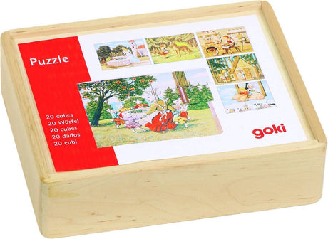 Goki Holzbaustein-Puzzle Märchen