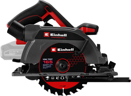 Einhell Profi-Akku-Handkreissäge TP-CS 18 165 LI BL – Solo (Rot Schwarz, Power X-Change, Akku und Ladegerät nicht im Lieferumfang enthalten)