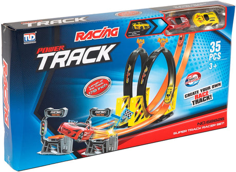 Lobbes Toys z.B. Auto-Rennstrecken-Set Looping-Duell, 35-teilig,