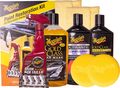 Meguiar's Meguiar's Paint Restoration Kit – komplettes Lackrestaurierungsset – einschließlich Shampoo, Tonriegel, Verbundwachs – für stumpfe, vernachlässigte Farbe