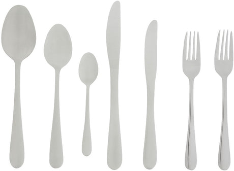 Alpina Besteckset für 6 Personen – Besteckset 42-teilig – Messer, Löffel, Gabeln, Teelöffel und Kuchengabeln aus Edelstahl – spülmaschinenfest – glänzendes Silber