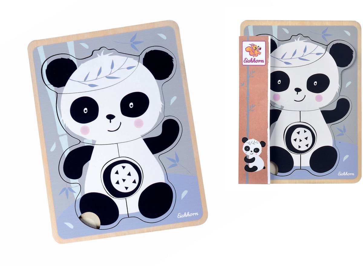 Eichhorn Holz-Kinderpuzzle Panda 6 Teile