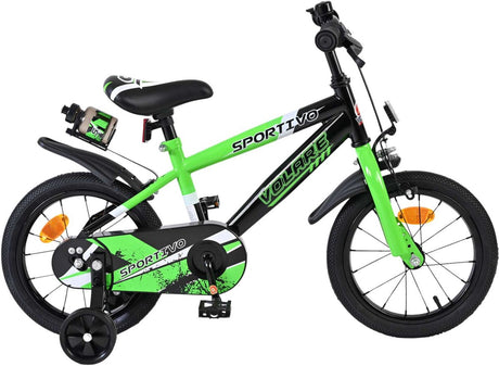 Volare Sportivo Kinderfahrrad - Jungen - 14 Zoll - Grün Schwarz