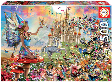 Educa - Puzzle - 500 Teile - Feen und Schmetterlinge