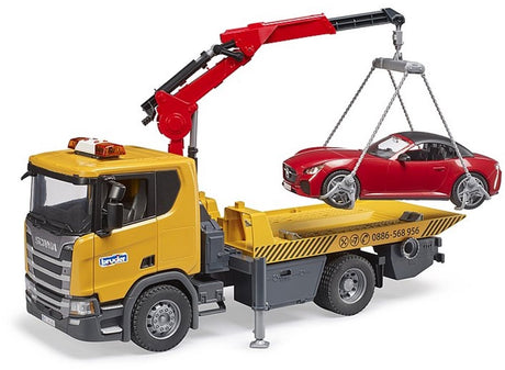 BRUDER Truck Scania 560r Schleppwagen mit Auto