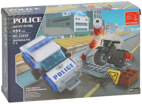 Lobbes speelgoed bv lobbes bouwset politie roadblock - constructiespeelgoed 127-delig.