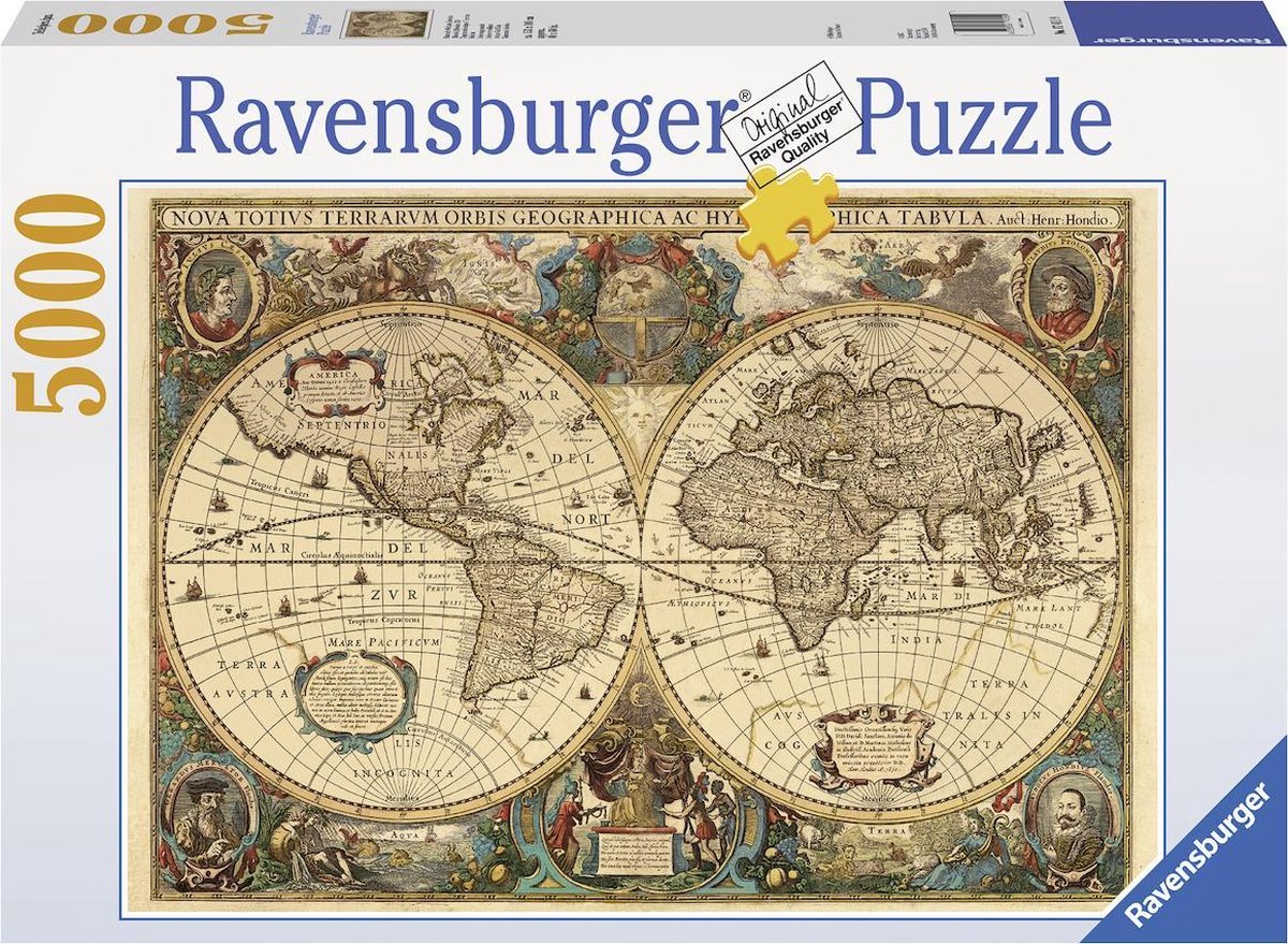 Ravensburger Antique World Map, 5000st.