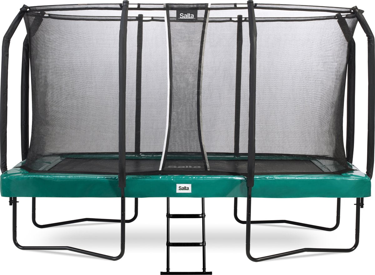 Salta first class - trampoline met veiligheidsnet en ladder - 427 x 244 cm - groen